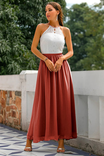 Vestido largo con espalda abierta Menta